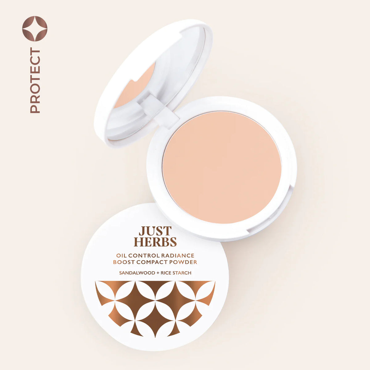 Just Herb Oil Control Radiance Boost Compact Powder with Sandalwood & Rice Starch