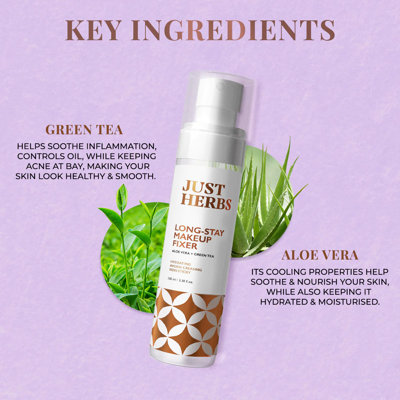 Just Herbs Long-stay Makeup Fixer with Aloe Vera & Green Tea