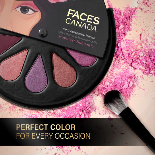 Faces canada 6 in 1 Eyeshadow Palette Glam up Your Eyes with 6 Intense Shades