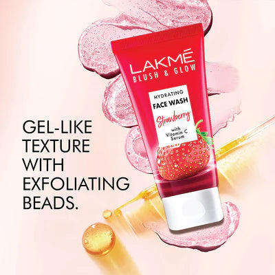 LAKMĒ BLUSH & GLOW STRAWBERRY FRESHNESS GEL FACE WASH WITH STRAWBERRY EXTRACTS