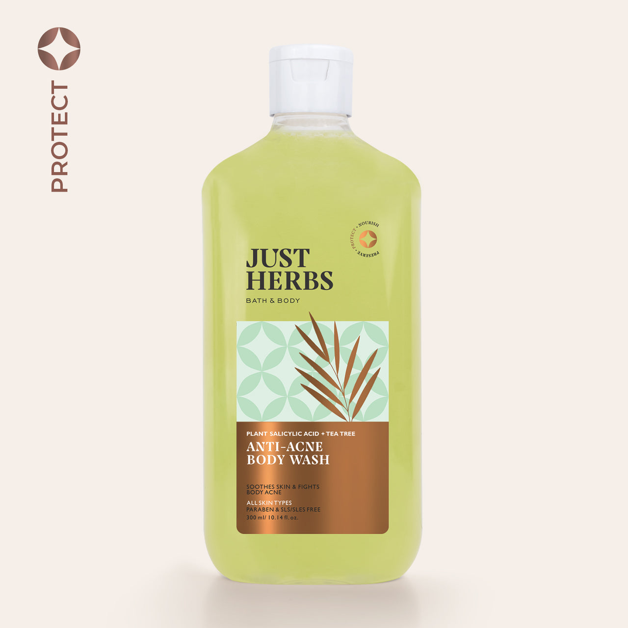 Just Herbs Tea Tree Anti-acne Body Wash with Plant Salicylic Acid