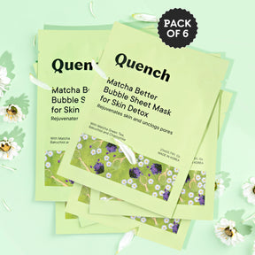 Quench Matcha Better Bubble Sheet Mask (Pack of 6)