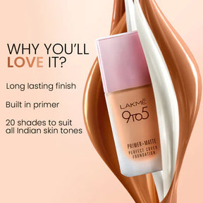 LAKMÉ 9 TO 5 PRIMER + MATTE PERFECT COVER FOUNDATION