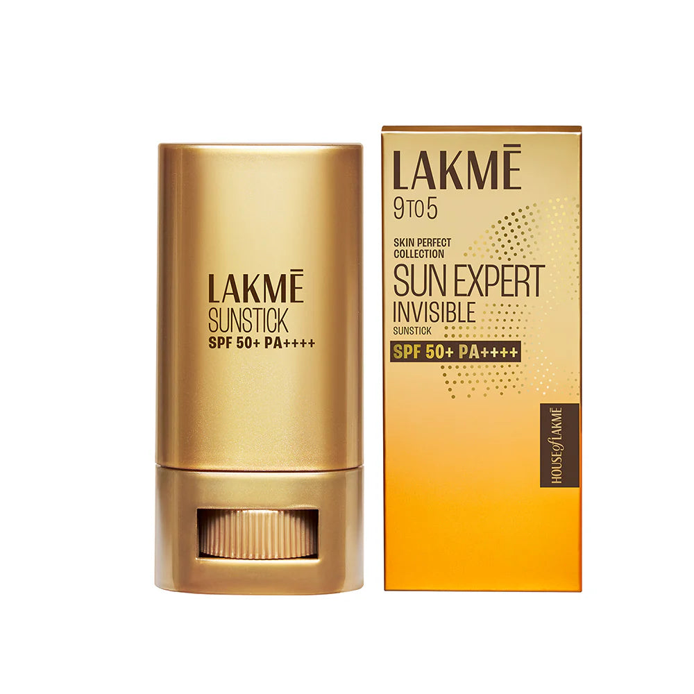 LAKMĒ SUN EXPERT INVISIBLE SUNSTICK, SPF 50 PA+++ FOR UVA/B, NO WHITE CAST, ON THE GO PROTECTION