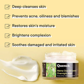 Quench Mama Cica Oil Control Overnight Mask - 50 ML
