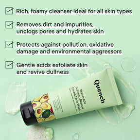 Quench Bravocado Pollution Rescue Cream Face Wash - 100 ML