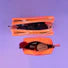 LIPS & LASHES BOX POUCH (SET OF TWO)-NEON ORANGE