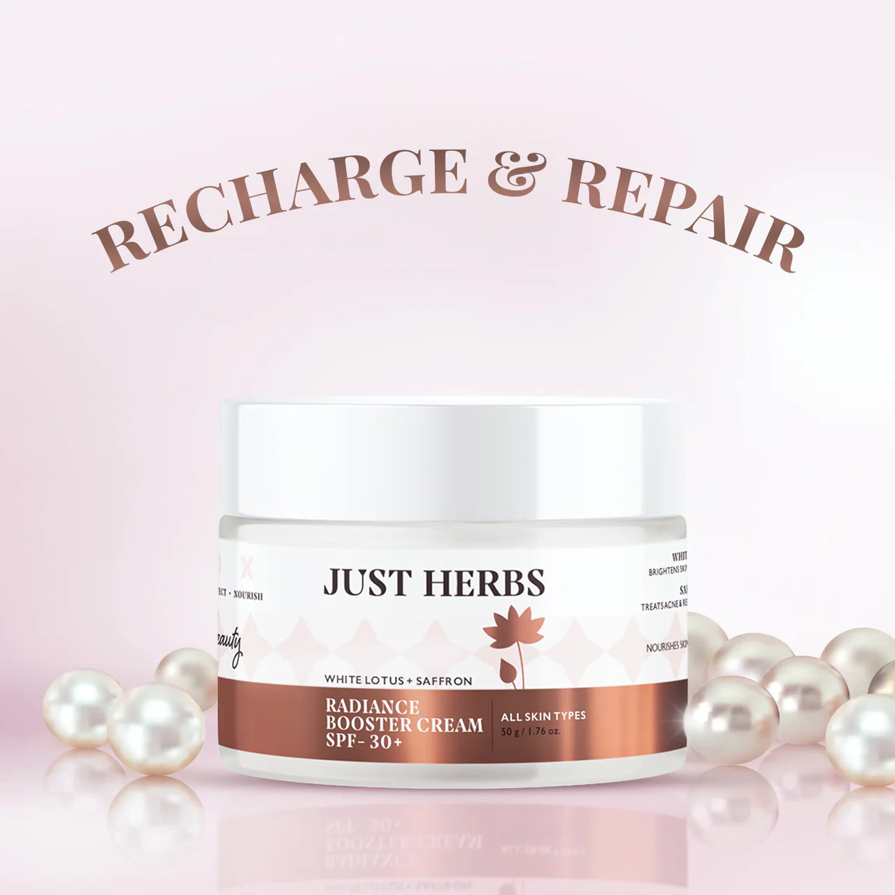 Just Herbs Radiance Booster Cream SPF 30+ with White Lotus and Saffron