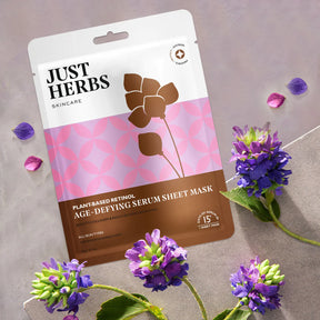 Just Herbs Age-defying Serum Sheet Mask with Plant Based Retinol