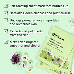 Quench Matcha Better Bubble Sheet Mask (Pack of 6)