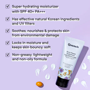 Quench Birch Please Hydrofresh Daily Moisturizer (With SPF 40+ PA+++) - 50 ML