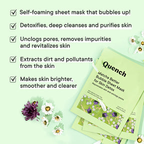 Quench Matcha Better Bubble Sheet Mask for Skin Detox - 21 ML