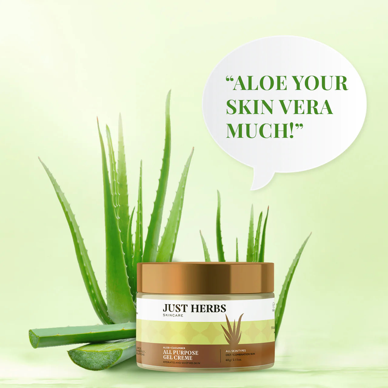 Just Herbs All Purpose Gel Creme with Aloe Vera and Cucumber