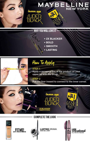 maybelline THE COLOSSAL KAJAL SUPER BLACK