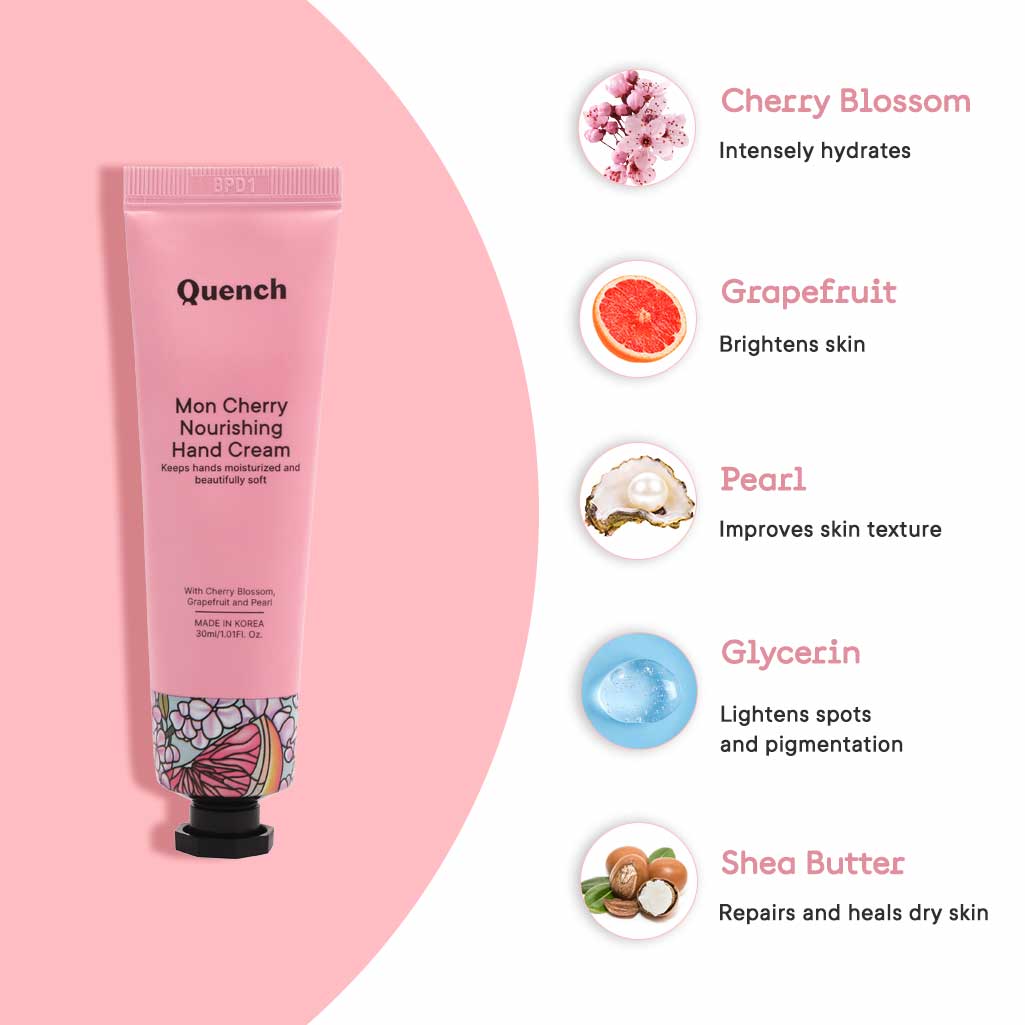 Quench Mon Cherry Nourishing Hand Cream - 30 ML