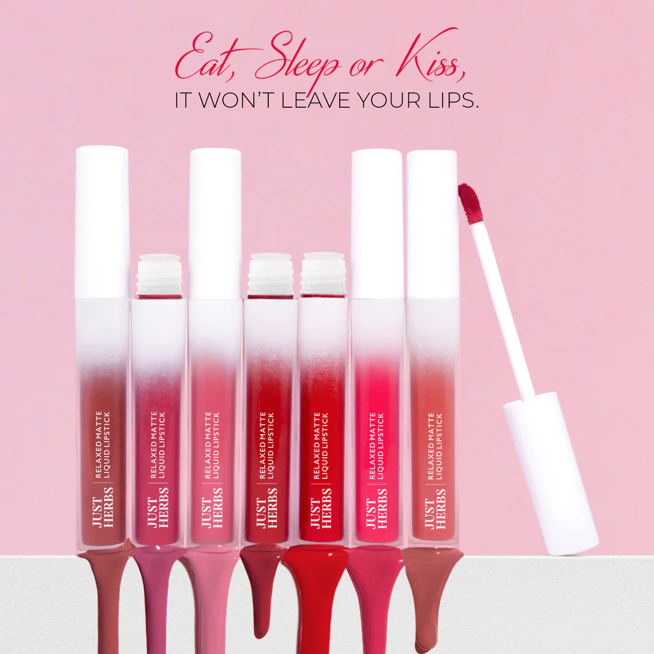 Just Herbs Long Stay Relaxed Matte Liquid Lipstick with Vitamin E