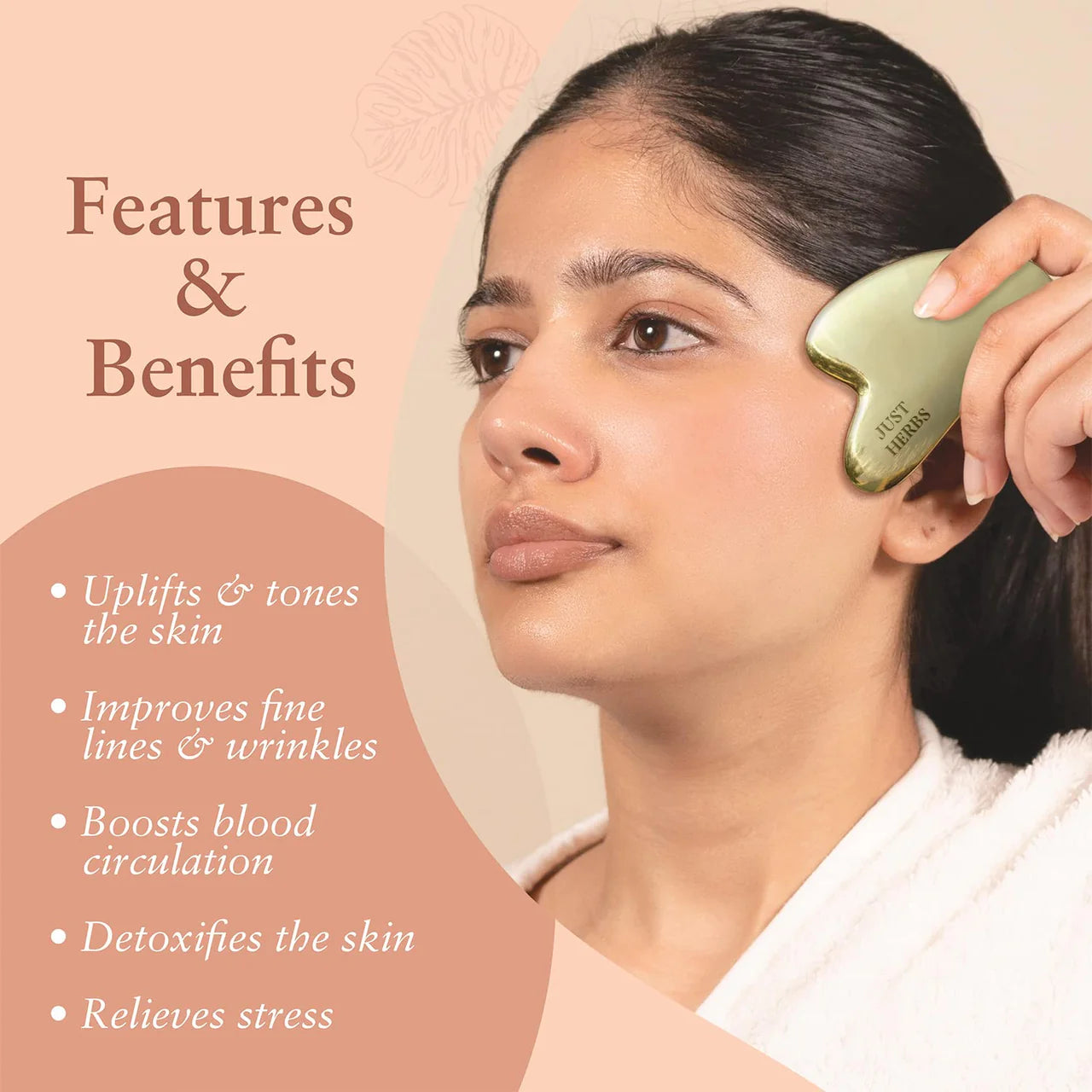 Just Herbs Kansa Gua Sha Face Massage Tool