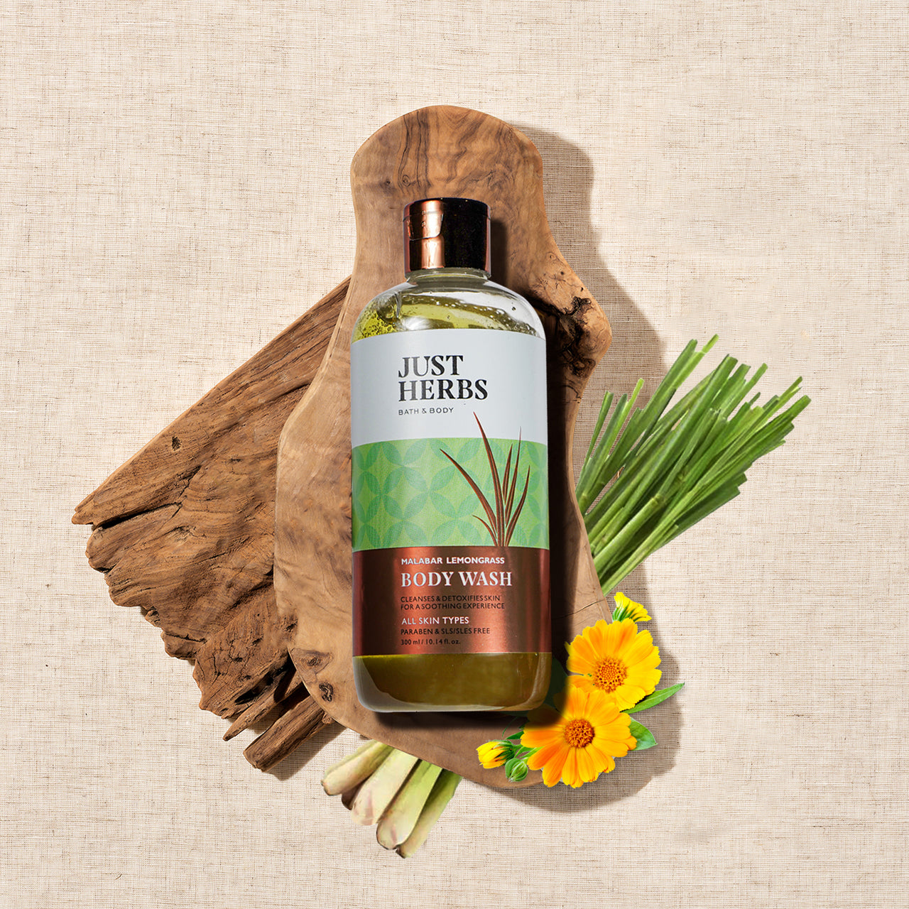 Just Herbs Malabar Lemongrass Body Wash