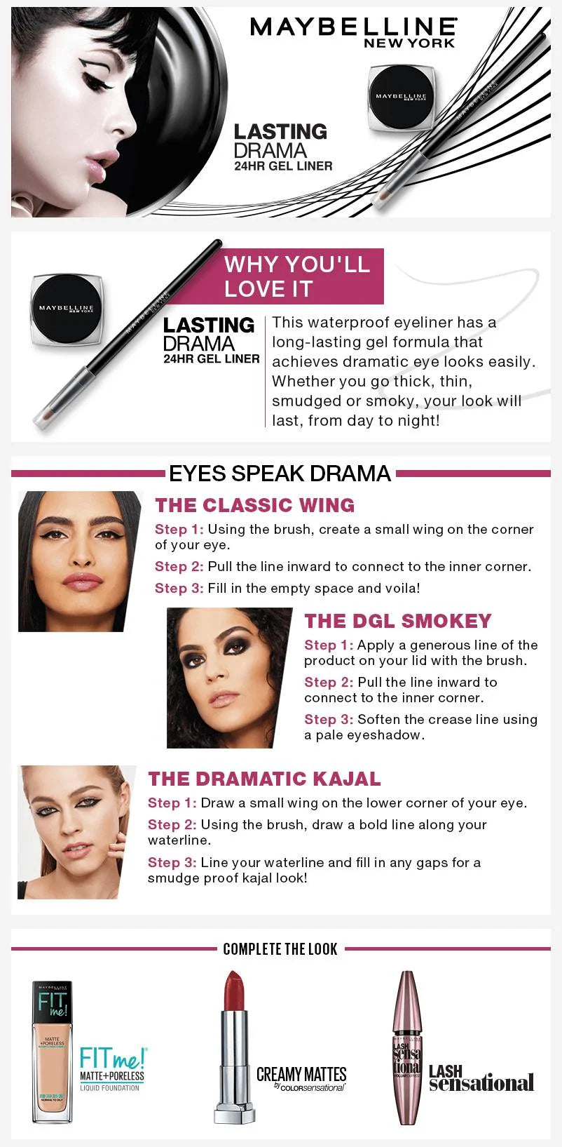 MAYBELLINE EYESTUDIO LASTING DRAMA GEL EYELINER