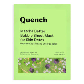 Quench Matcha Better Bubble Sheet Mask (Pack of 3)