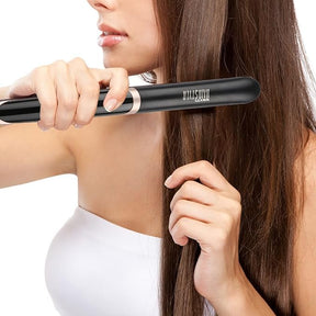 Roots Hair Straightener for Women - Ceramic Coated Plates - Quick Heat Up with Adjustable Temperature - For all Types of Hair