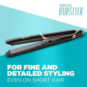 Roots Hair Straightener for Women - Ceramic Coated Plates - Quick Heat Up with Adjustable Temperature - For all Types of Hair