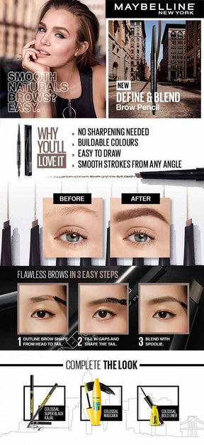 MAYBELLINE NEW YORKS DEFINE & BLEND BROW PENCIL DEFINE & BLEND BROWW