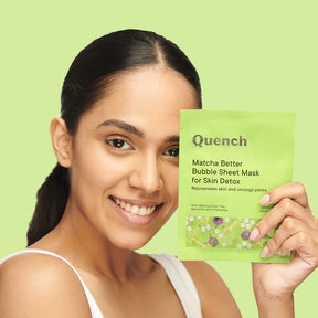 Quench Matcha Better Bubble Sheet Mask (Pack of 3)