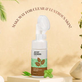 Just Herbs Anti Acne Foaming Face Wash with Tea Tree & Mint