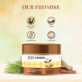 Just Herbs Anti-Acne Ubtan Face Pack with Sandalwood & Vetiver