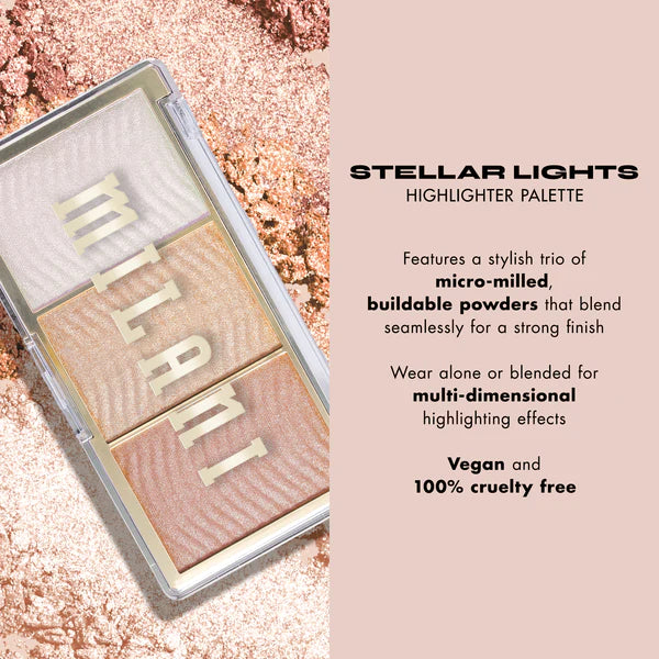 Milani STELLAR LIGHTS HIGHLIGHTER PALETTE - ROSE GLOW