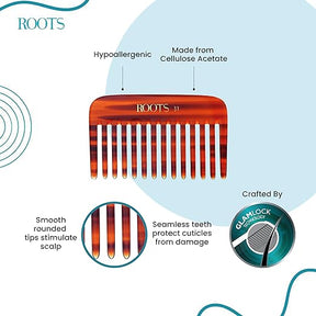 Roots - Classic - Wide Teeth Combs - For Men & Women - 31