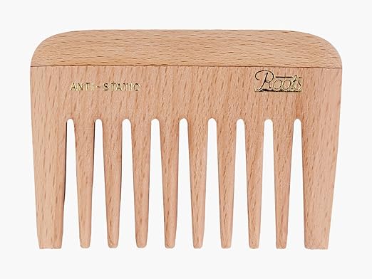 Roots - Wooden Compact Comb - Wide Tooth Comb - Hair Comb