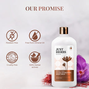 Just Herbs Ultra Hydrating Body Milk with Saffron and Malai