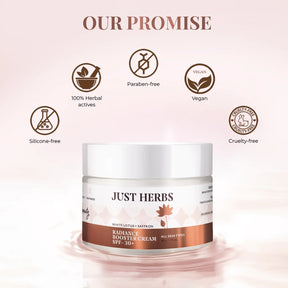 Just Herbs Radiance Booster Cream SPF 30+ with White Lotus and Saffron