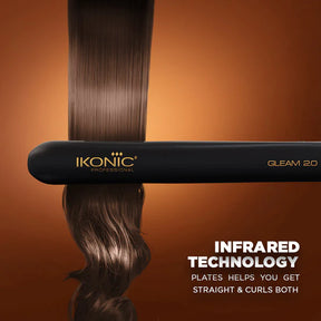 IKONIC GLEAM HAIR STRAIGHTENER - BLACK & ROSE GOLD 2.0