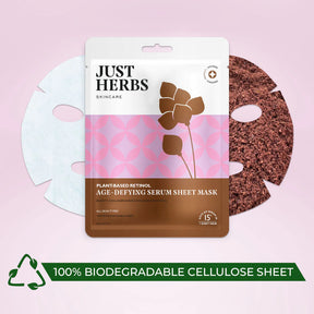 Just Herbs Age-defying Serum Sheet Mask with Plant Based Retinol