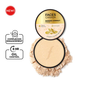 Facescanada Banana Compact Powder All-Day Radiant, Flawless Skin