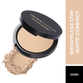 Facescanada Weightless Stay Matte Compact SPF20 Vitamin E & Shea Butter fortifying matte