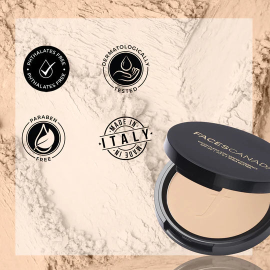 Facescanada Weightless Stay Matte Compact SPF20 Vitamin E & Shea Butter fortifying matte