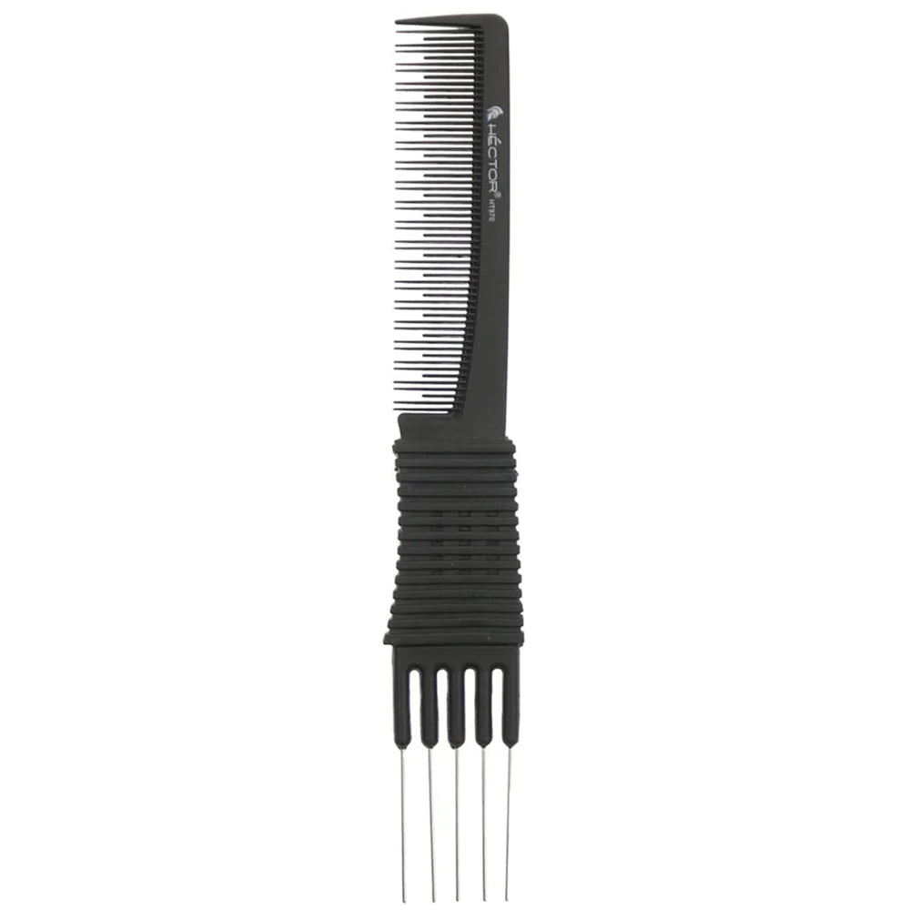 Hector Professional Salon Teasing Black Pack Of 2 Combs