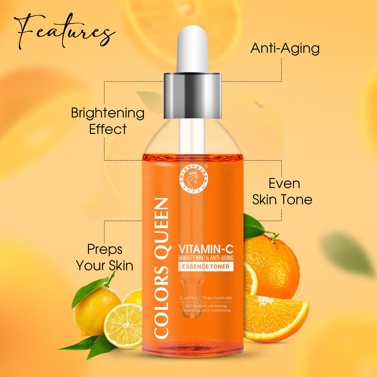 Colors Queen Vitamin-C Brightening & Anti Aging Essence Toner