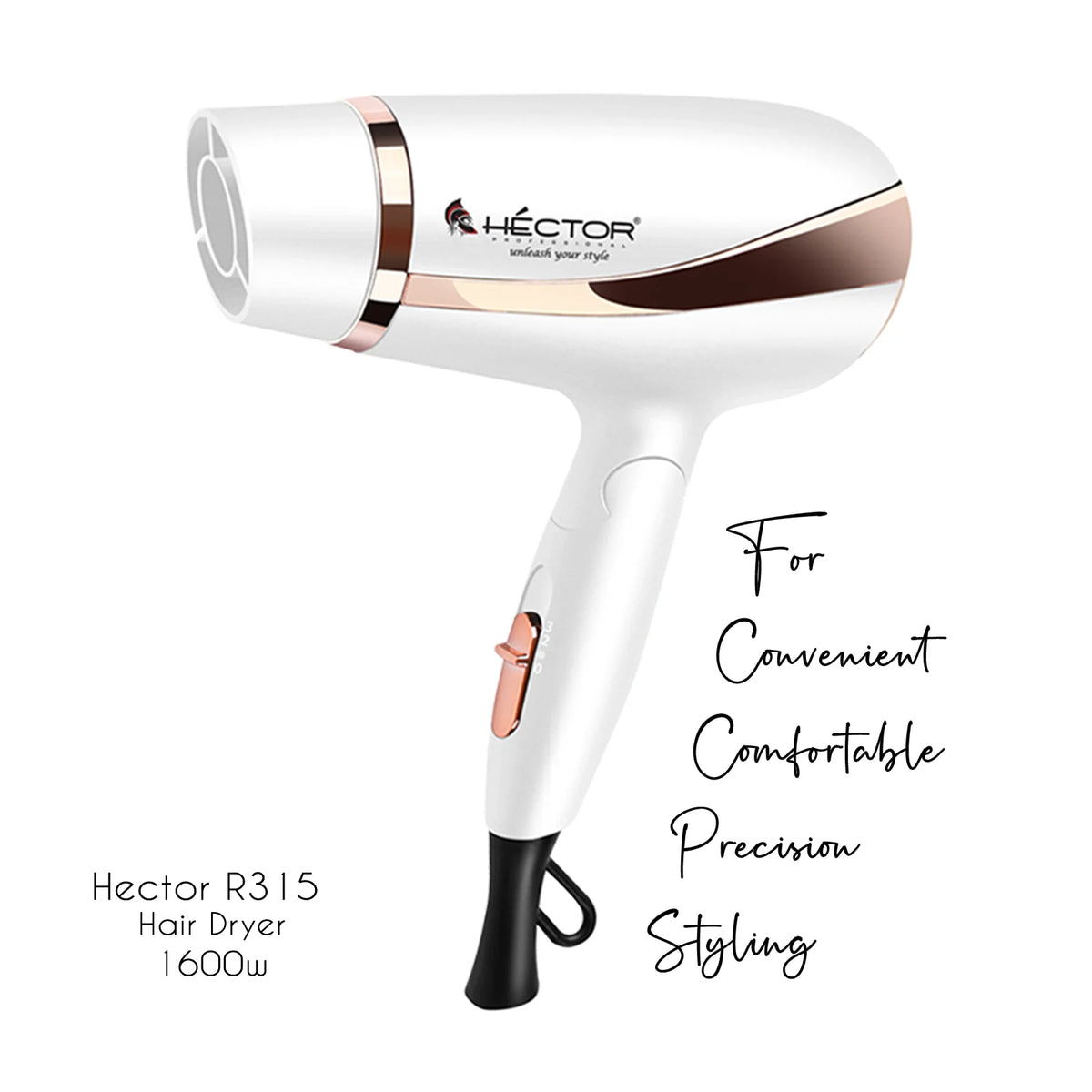 Hector Professional Comfortable & Precision Styling Hair Dryer -1600 Watt