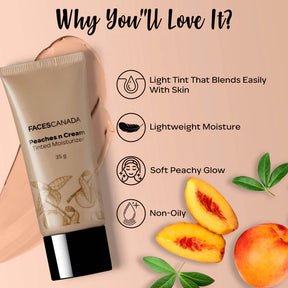 facescanada Peaches N Cream Tinted Moisturizer - Light Extremely light tinted face moisturizer