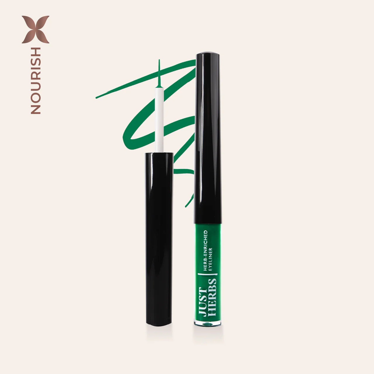 Just Herbs-Enriched Waterproof Eyeliner Organic with Jojoba Oil & Vitamin E