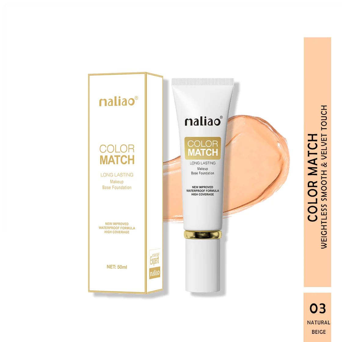 Maliao Color Match Long-Lasting Makeup Base Foundation