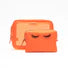 COLORBAR LIPS & LASHES BOX POUCH (SET OF TWO)-NEON ORANGE
