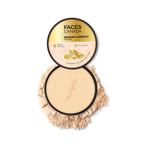 Facescanada Banana Compact Powder All-Day Radiant, Flawless Skin