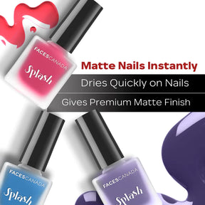 Facescanada Ultime Pro Splash Matte Nail Enamel Smooth Intense Matte