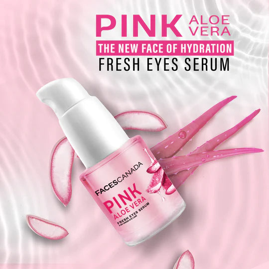 Facescanada Pink Aloe Vera Fresh Eyes Serum Youthful, Dark Circle-Free Eyes